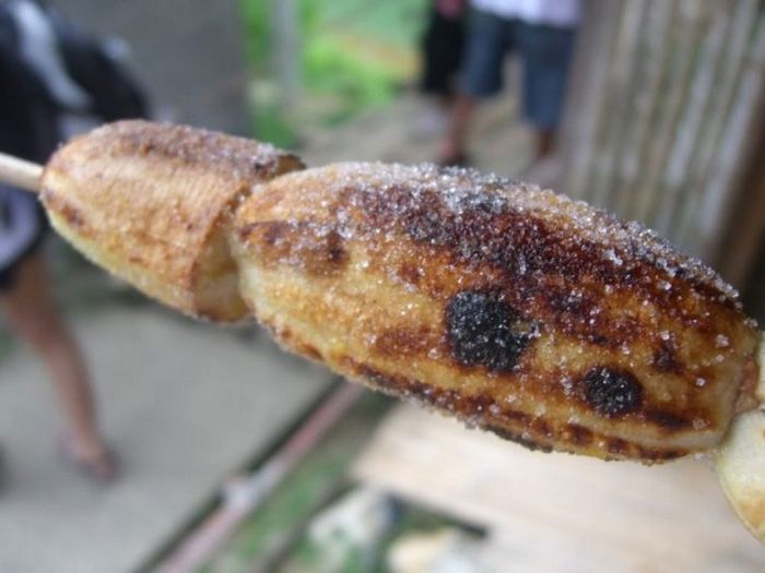 Бананы на вертеле