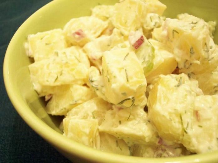 Картофель с майонезом