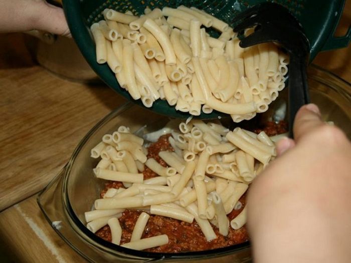 Паста с мясным фаршем